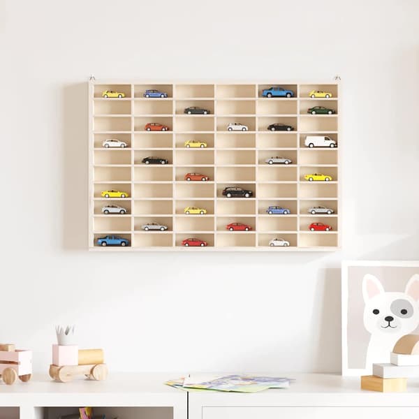 Trämonter för samlarobjekt med 60 fack 60x4,5x40,5cm