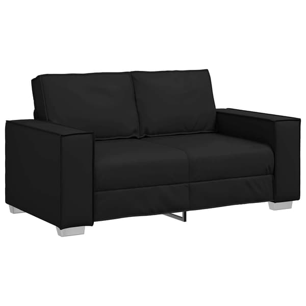 Tvåsitssoffa Svart 160 cm Konstläder
