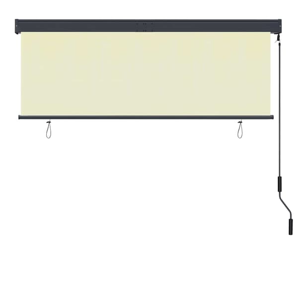 Rullgardin utomhus 160x250 cm gräddvit