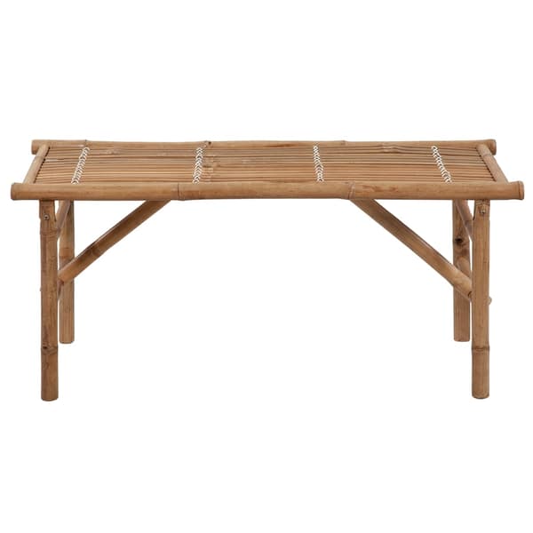 Hopfällbar trädgårdsbänk med dyna 118 cm bambu
