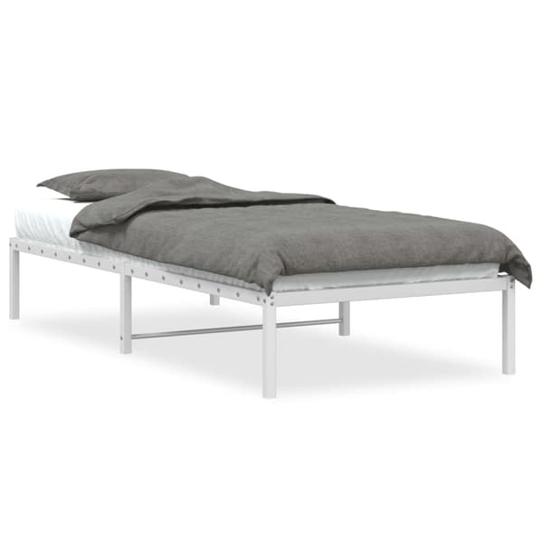 Sängram metall vit 90x200 cm