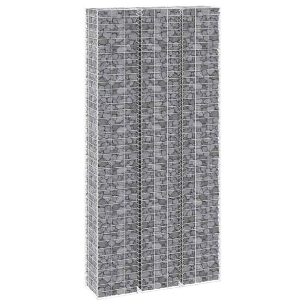 Gabioner 3 st 30x30x200 cm järn