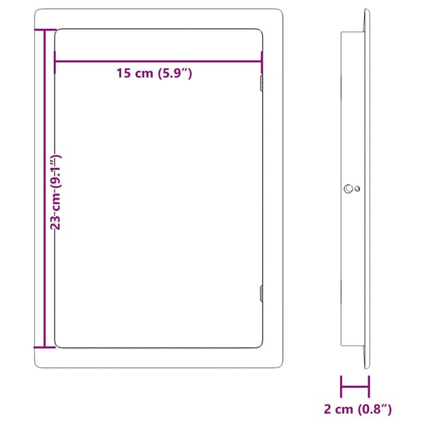 Åtkomstpaneler 2 pcs Vit 15 x 23 cm ABS Plast