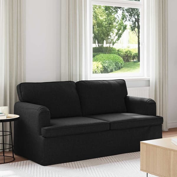 Soffa Svart 162 x 80 x 85 cm tyg