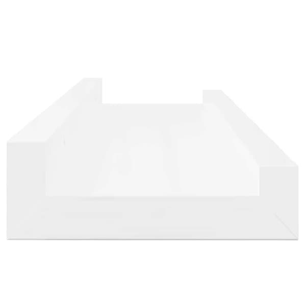 Vägghyllor 2 st vit högglans 40x9x3 cm