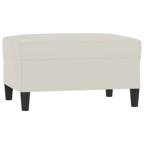 Fotpall gräddvit 70x55x41 cm sammet
