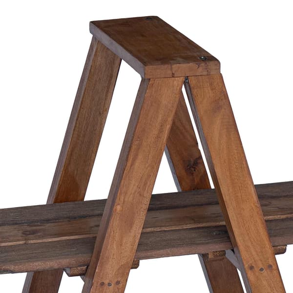 Vikbart ställ Brun 79,5 x 35 x 112 cm Solid återvunnen trä