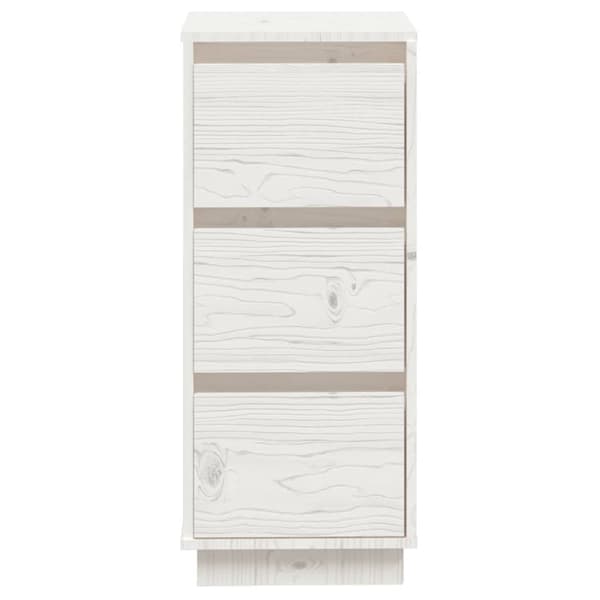 Skänk vit 32x34x75 cm massiv furu