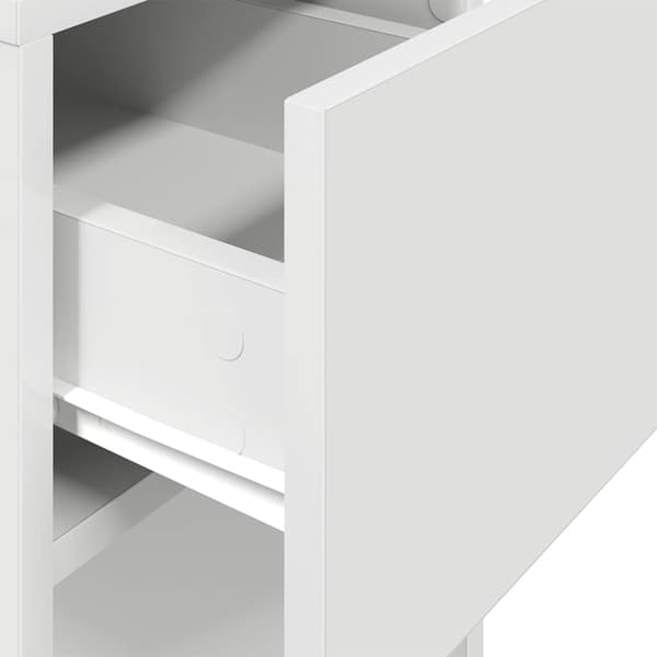 Datorstativ med låda vit 30x44x74 cm