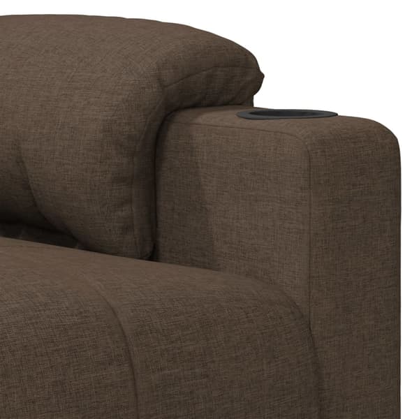 Reclinerfåtölj brun tyg
