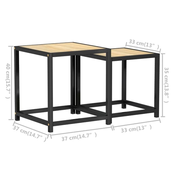 Tebord 2 st MDF sonoma-ek