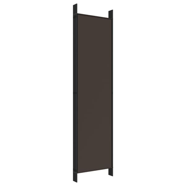 Rumsavdelare 6 paneler brun 300x200 cm tyg