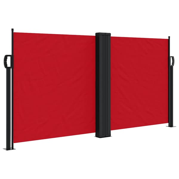 Infällbar sidomarkis röd 120x1000 cm