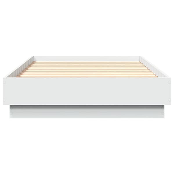 Sängram vit 90x190 cm konstruerat trä