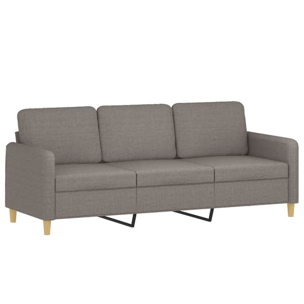 Soffgrupp med kuddar 2 delar taupe tyg