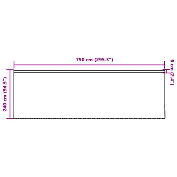 Spetsgardin med gardiner Vit 750 x 240 cm Polyester