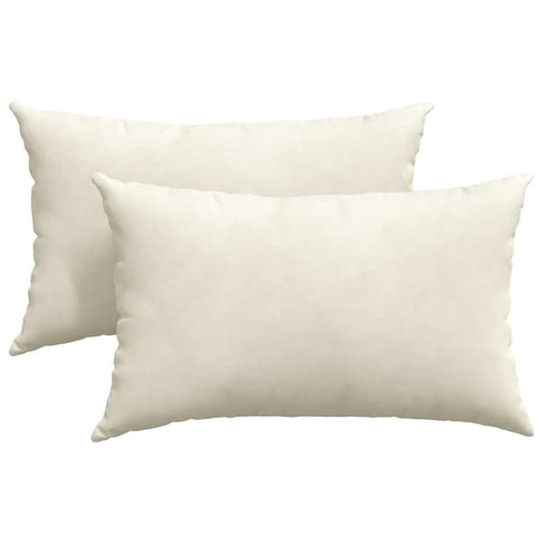 Sofakuddar 2 pcs Kräm 50 x 30 cm Kordread tyg