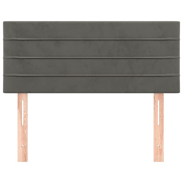 Sänggavel mörkgrå 90x5x78/88 cm sammet