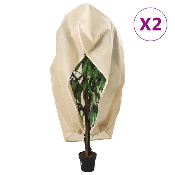 Fiberdukar med blixtlås 2 st 70 g/m² 1,2x1,8 m