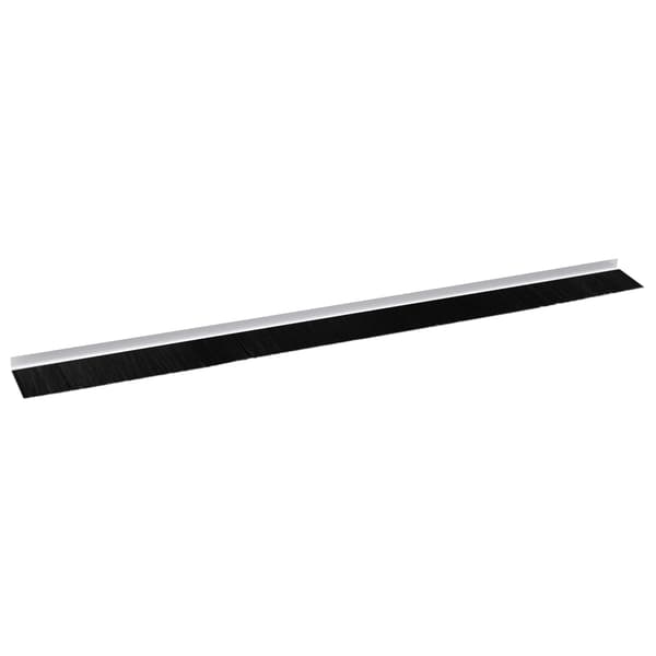 Självhäftande dörrborstlist 2 pcs Vit 100 cm Aluminiumlegering