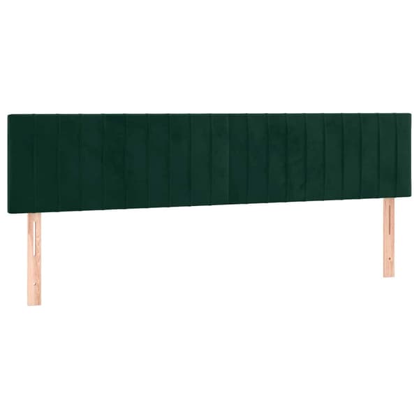 Ramsäng med madrass mörkgrön 180x200 cm sammet