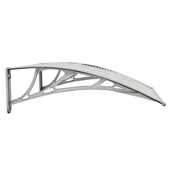 Dörrtak grå och transparent 80x75 cm polykarbonat