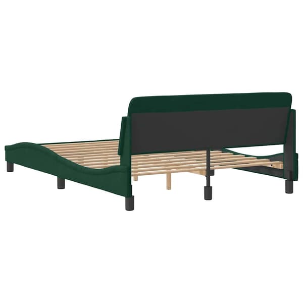 Bed Frame "Dover" Dark Green 140x200 cm Velvet