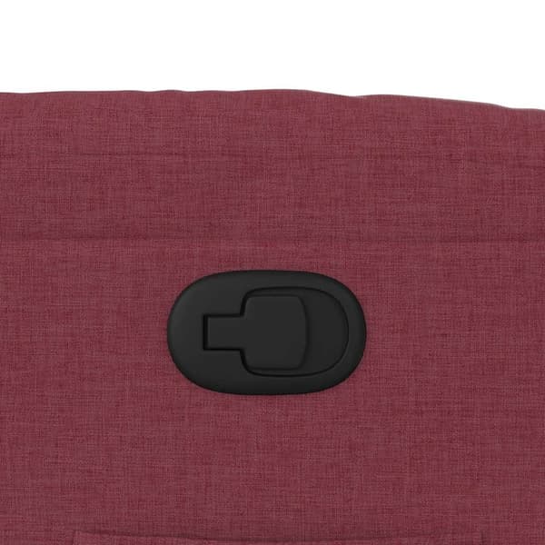 Reclinerfåtölj vinröd tyg