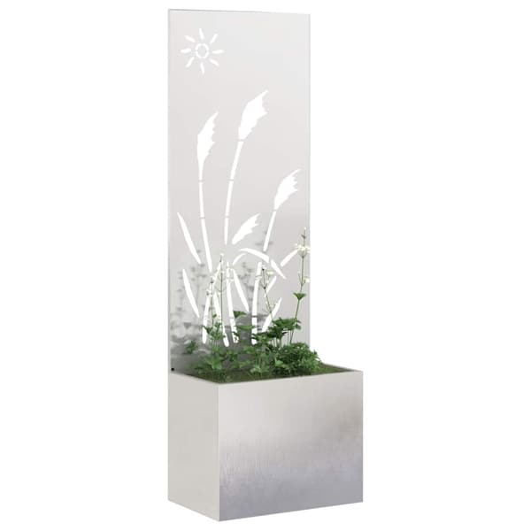 Trädgårds integritetsskärm Silver 50 x 150 cm Rostfritt stål