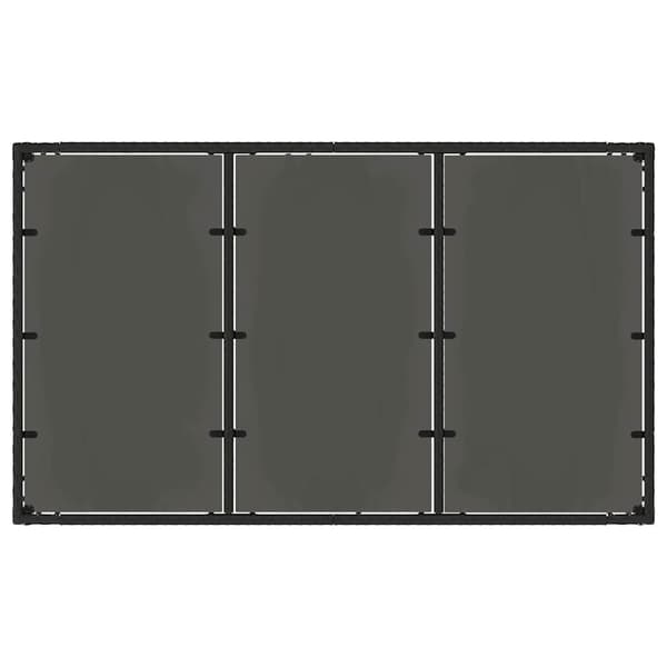Trädgårdsmöbelset 5 pcs Svart konstrotting