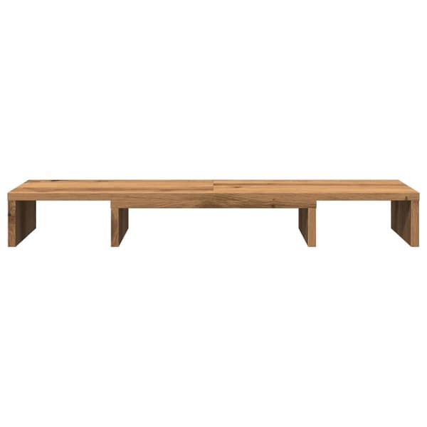 Skärmställ justerbart 80x24x10,5 cm konstruerat trä ek