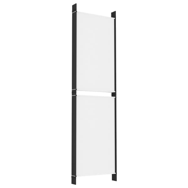 Rumsavdelare 6 paneler vit 300x180 cm tyg