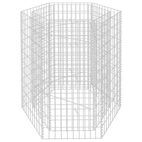Hexagonal planteringsgabion upphöjd 100x90x100 cm