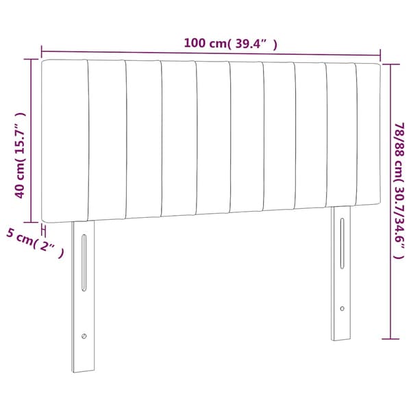 Sänggavel grön 100x5x78/88 cm sammet