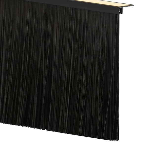 Självhäftande dörrborstlist 2 pcs Svart 100 cm
