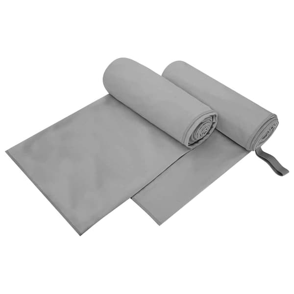 Sporthanddukar 2 st Mörkgrå 200 x 100 cm