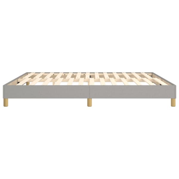 Boxspring-sängram ljusgrå 180x200 cm tyg