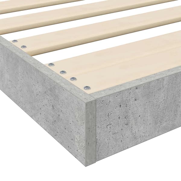 Sängram Betonggrå 90 x 190 cm Konstruerat trä