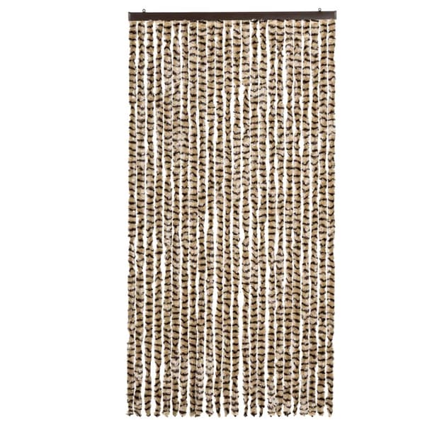 Insektsdraperi beige och brun 100x220 cm chenille