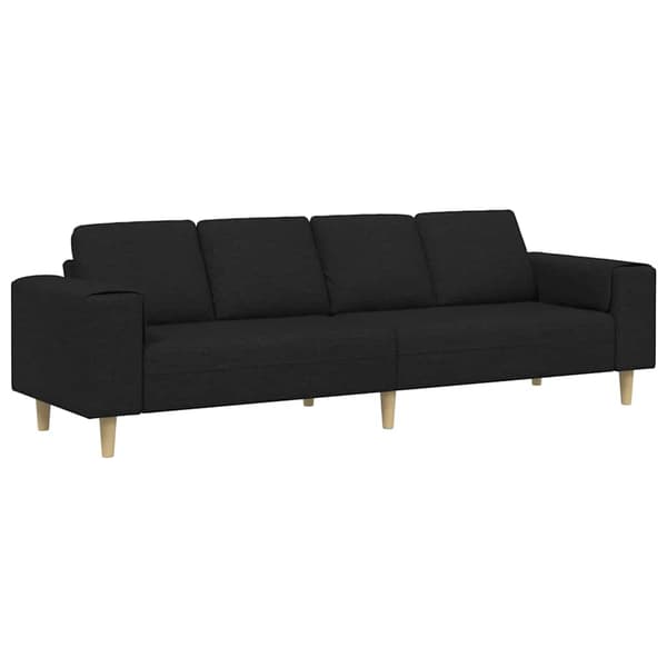 Vardagsrumsoffa Svart 250 x 77 x 76 cm Polyester