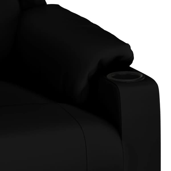 Massagefåtölj svart konstläder