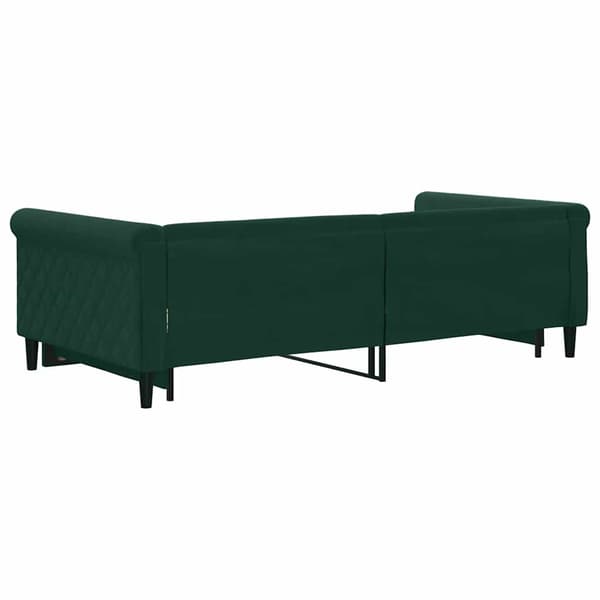 Dagbädd utdragbar mörkgrön 100x200 cm sammet