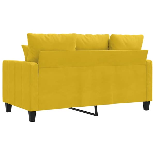 2-sitssoffa gul 120 cm sammet