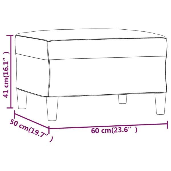 Fotpall gräddvit 60x50x41 cm sammet
