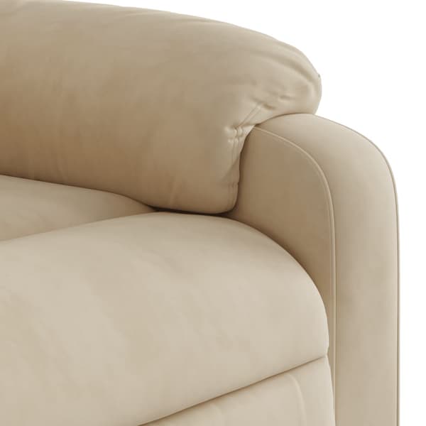 Reclinerfåtölj gräddvit mikrofibertyg