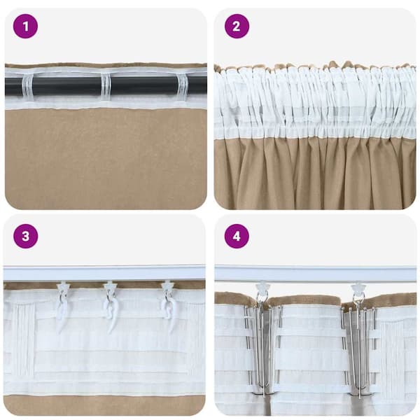 Sammetsgardiner 2 st champagne 175 x 140 cm Sammet