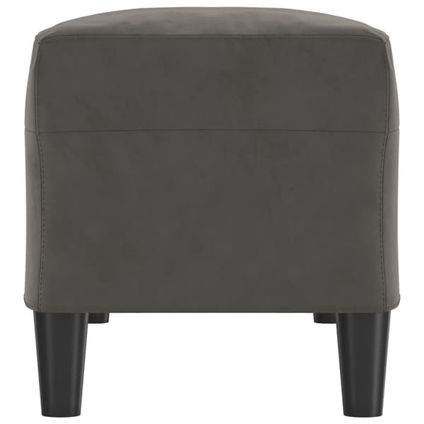 Bänk mörkgrå 100x35x41 cm sammet