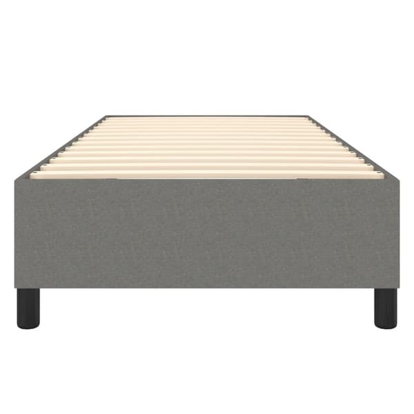 Boxspring-sängram mörkgrå 90x190 cm tyg
