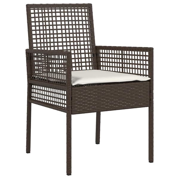 Trädgårdsmöbelset 5 pcs Brun konstrotting