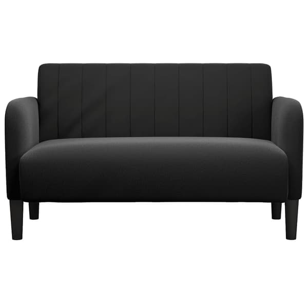 Loveseat soffa svart 109 cm sammet